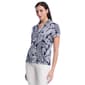 Womens Rafaella(R) Contrast Trim Johnny Collar Leisure Paisley Polo - image 1
