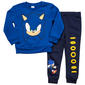 Boys (4-7) Sonic Sweatshirt & Gold Rings Jogger Set - Blue/Navy - image 1