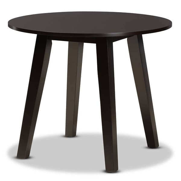 Baxton Studio Rava Two-Tone Dark Brown Wood 5pc. Dining Set