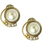 Napier Gold-Tone & Pearl Clip On Stud Earrings - image 1