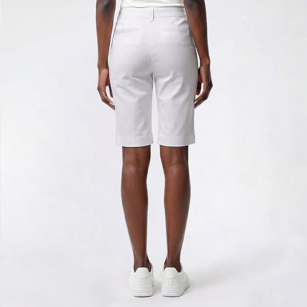 Petite Napa Valley Solid Button Loop Bermuda Shorts
