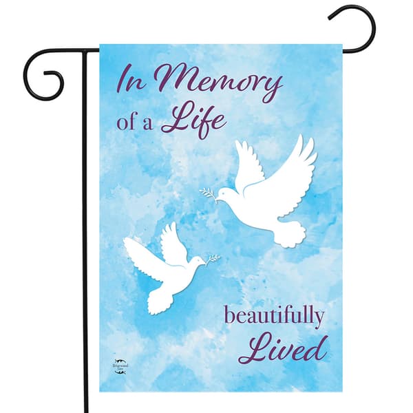 Briarwood Lane In Memory Beautifully Live Life Garden Flag - image 