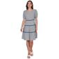 Plus Size Ruby Rd. Swing Into Spring Tiered Stripe Textured Knit - image 1
