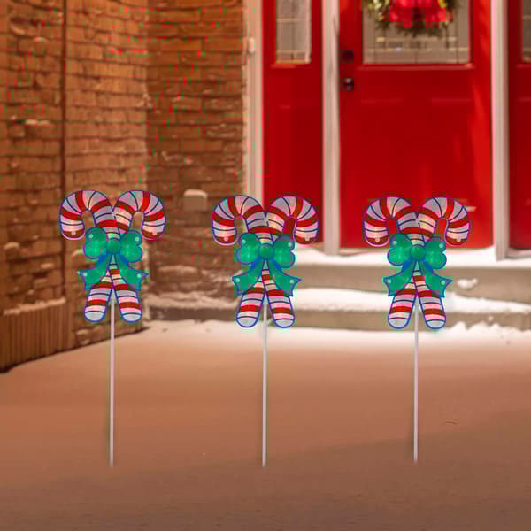 Northlight Seasonal Christmas Candy Pathway Markers - Set of 3