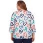 Plus Size Alfred Dunner Saratoga Springs Allover Heart Blouse - image 2