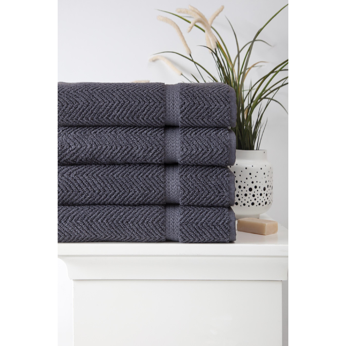 Ozan Premium Home Turkish Cotton Maui Luxury Bath Towels-Set of 4