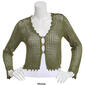 Juniors No Comment Bell Sleeve Knit Button Cropped Cardigan - image 3