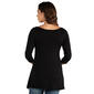 Plus Size 24/7 Comfort Apparel Ruched Sleeve Tunic Maternity Top - image 2