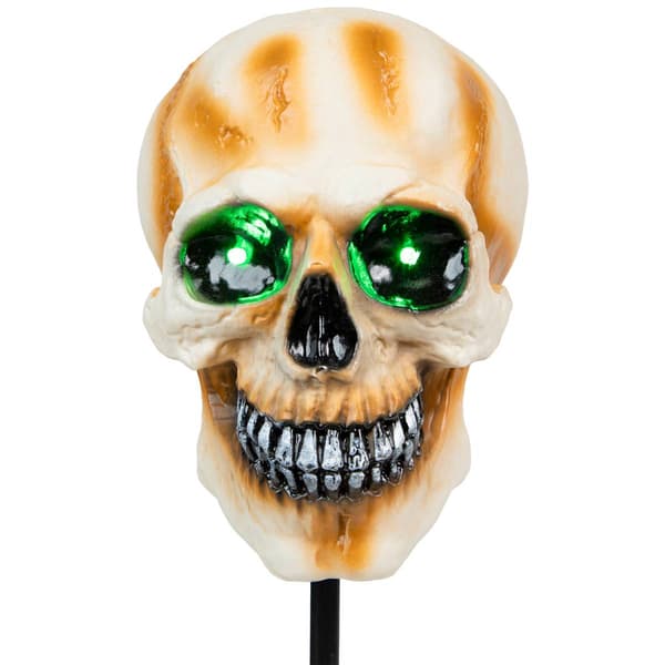 Northlight Seasonal Set of 3 Skeleton Head Pathway Markers