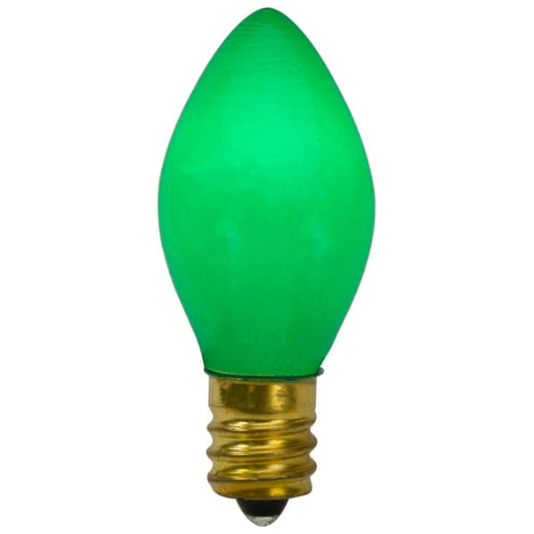 Northlight Seasonal C7 Green Opaque Replacement Bulbs - Pack of 4