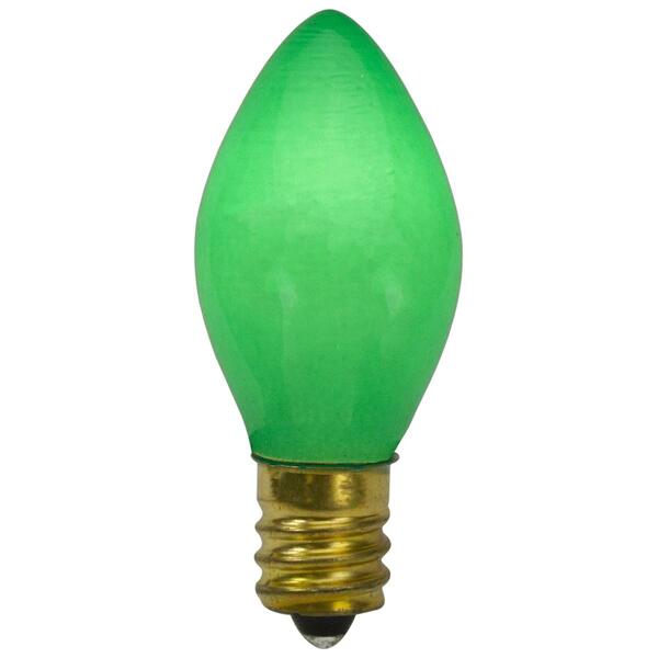 Northlight Seasonal C7 Green Opaque Replacement Bulbs - Pack of 4 - image 