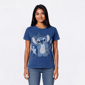 Juniors Freeze Mineral Wash Stitch Ghost & Web Boyfriend Tee - image 1
