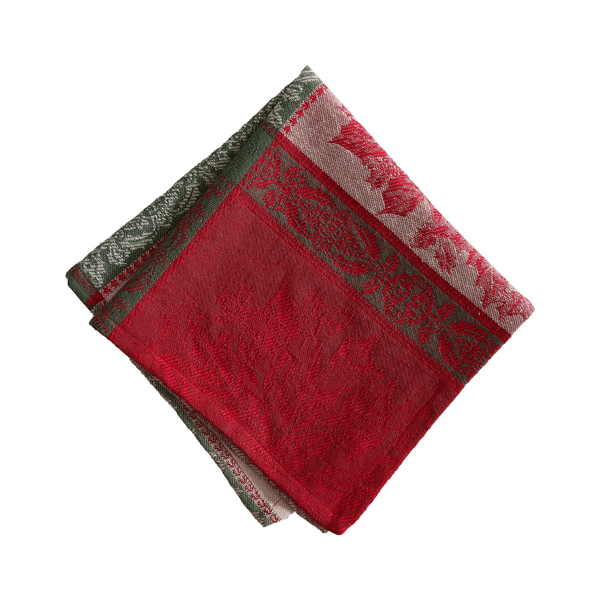 Threadmade Prestige Poinsettia Jacquard Napkins - Set of 8