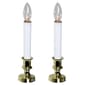 Northlight Seasonal Set of 2 White & Gold Christmas Candle Lamps - image 1