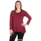 Plus Size 24/7 Comfort Apparel Poised Long Sleeve Swing Tunic - image 12
