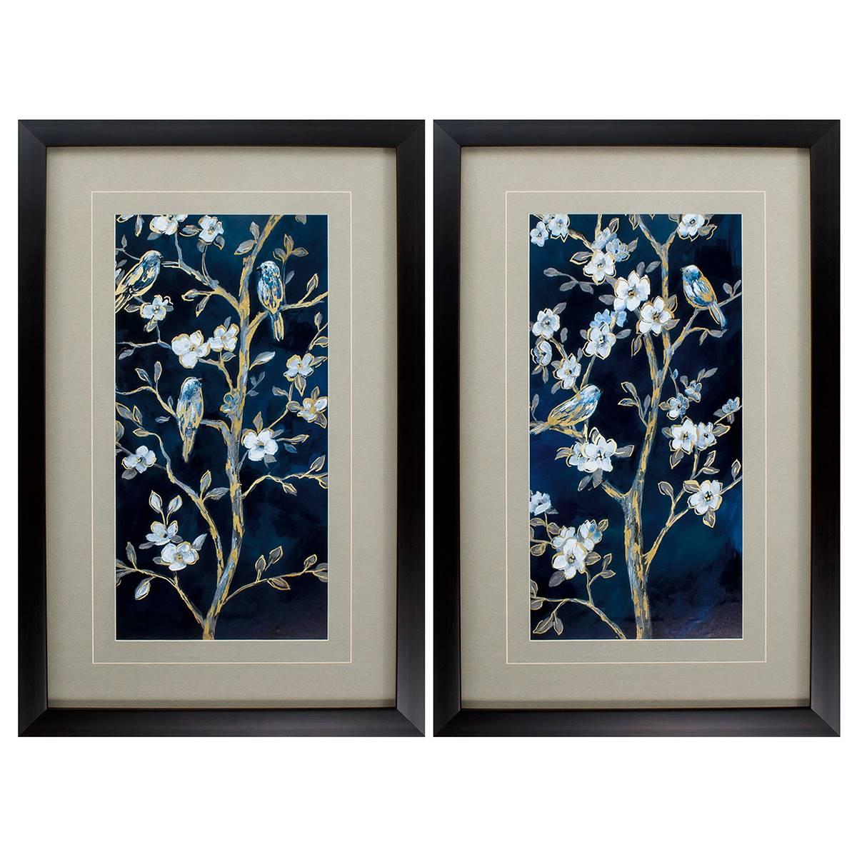 Paragon Indigo Into Spring Wall Decor Set of 2