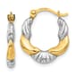 Gold Classics(tm) 14kt. Gold Hollow Scalloped Hoop Earrings - image 1