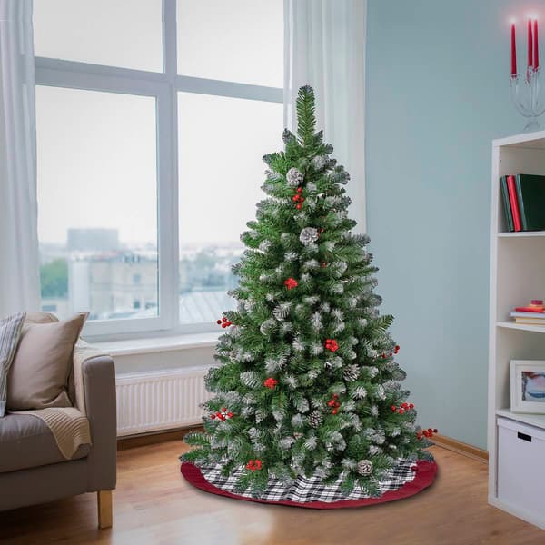 National Tree 4.5ft Cullen Frosted Tree w/ Berries & Pinecones