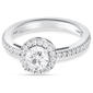 Nova Star® Sterling Silver 1ctw. Lab-Grown Diamond Halo Ring - image 2