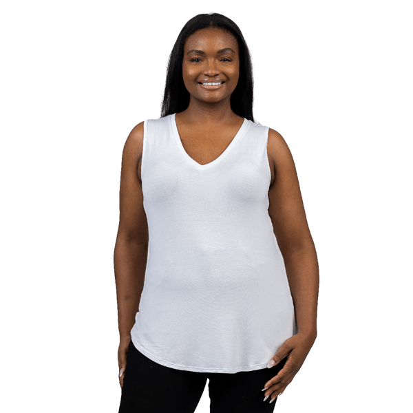 Plus Size 24/7 Comfort Apparel V-Neck Sleeveless Top - image 