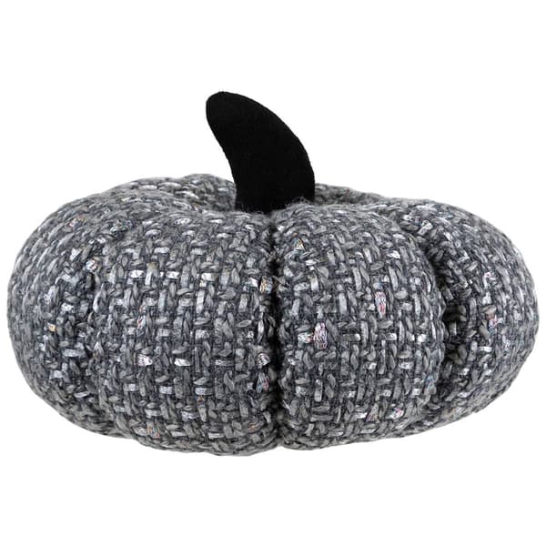 Northlight Grey Knitted Fall Harvest Pumpkin