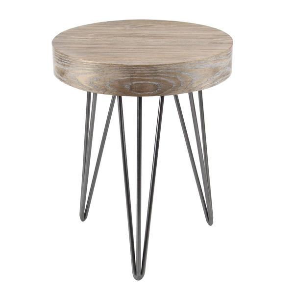 9th & Pike(R) Brown Wood and Metal Modern Accent Table - image 