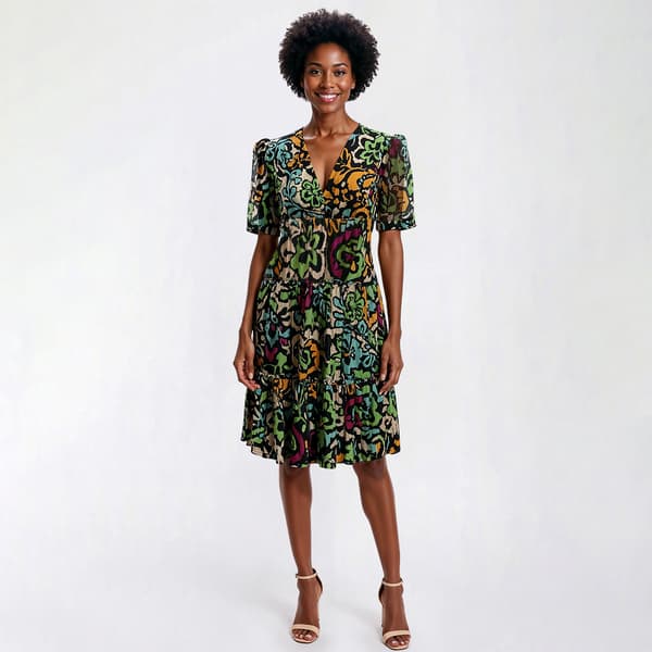Womens Harper 241 Short Sleeve Floral Babydoll Dress