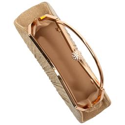 D''Margeaux Shimmer Top Hand Clutch with Chain