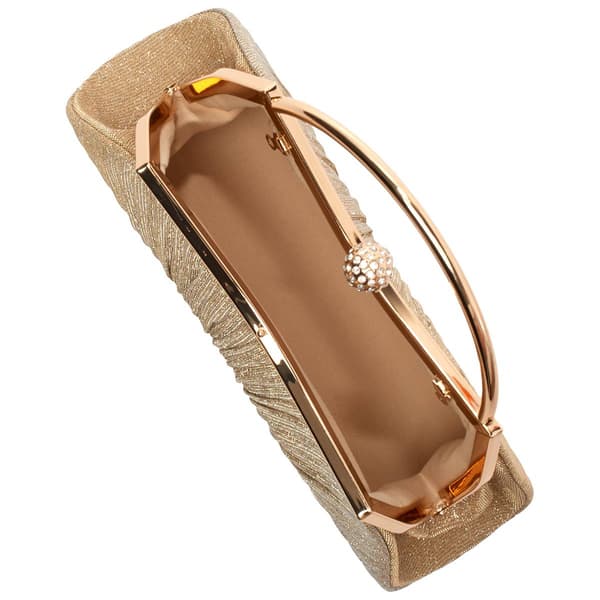 D''Margeaux Shimmer Top Hand Clutch with Chain