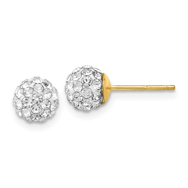 Gold Classics&#40;tm&#41; 6mm Crystal Stud Earrings - image 