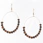 Ashley Cooper(tm) Tortoise Shell Beaded Hoop Earrings - image 1