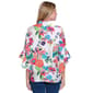 Womens Multiples 3/4 Flounce Sleeve Button Front Floral Blouse - image 2
