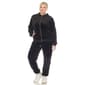 Plus Size White Mark 2pc. Tracksuit Set w/ Faux Leather Stripe - image 1
