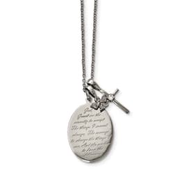 Mens Gentlemen's Classics&#40;tm&#41; Serenity & French Prayer Necklace