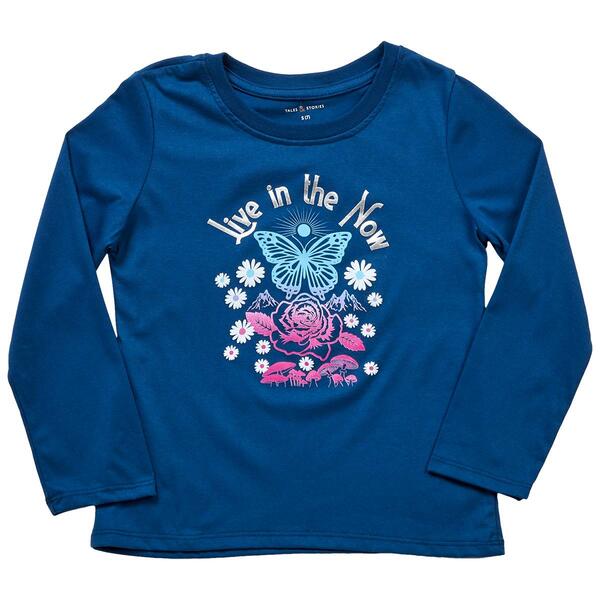 Girls &#40;7-16&#41; Tales & Stories Live in the Now Butterfly Screen Tee - image 
