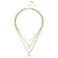 Steve Madden Pearl Stone Layered Necklace - image 1