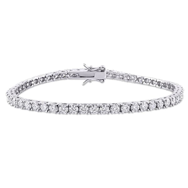 Sterling Silver 5 1/10ctw. Dew Moissanite Bracelet - image 