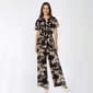 Womens Luxology Flutter Sleeve Crochet Trim Floral Jumpsuit - image 1