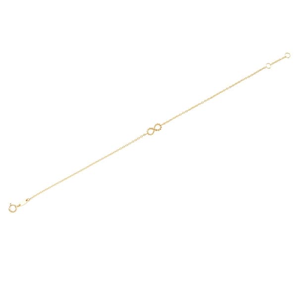 Gold Classics&#8482; Beaded Infinity on Cable Chain Bracelet