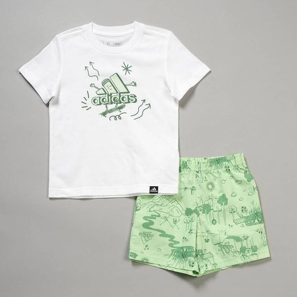 Toddler Boy adidas&#40;R&#41; Skateboard Top & Shorts Set - image 
