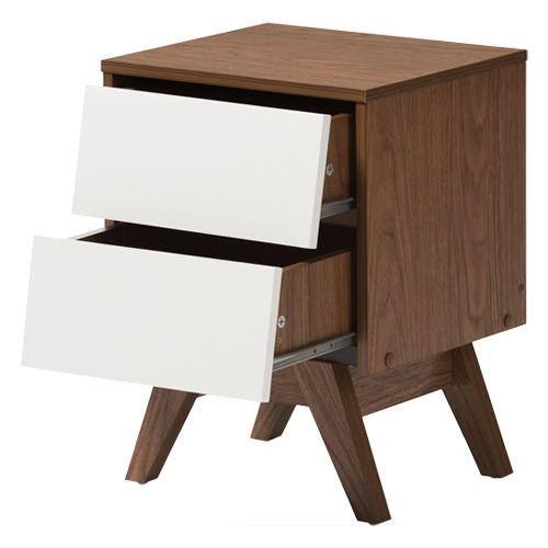 Baxton Studio Hildon 2 Drawer Storage Nightstand