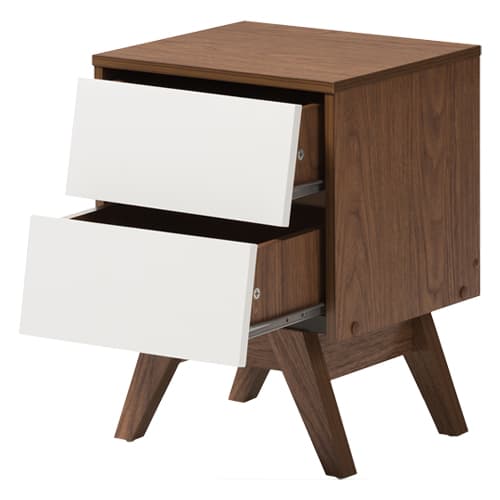 Baxton Studio Hildon 2 Drawer Storage Nightstand