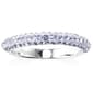 Fine Silver Plated Half Crystal Band Ring - image 1