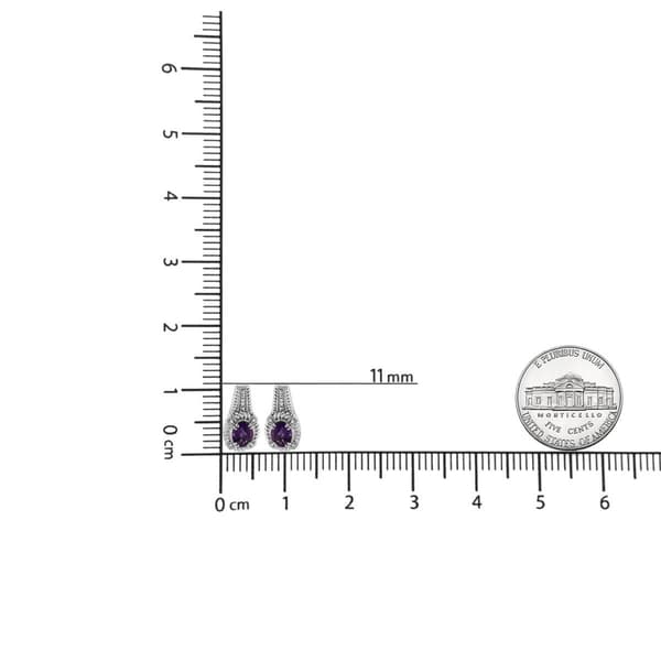 Haus of Brilliance Amethyst Diamond Dangle Earringse