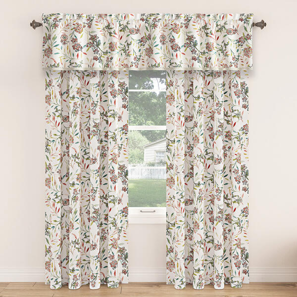 Lily Garden Floral Print Room Darkening Panel Curtain - image 