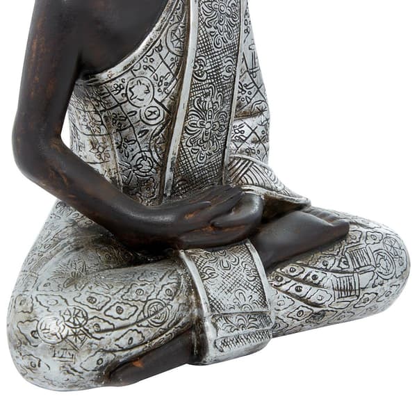 9th & Pike&#174; Black Polystone Buddha Sculpture