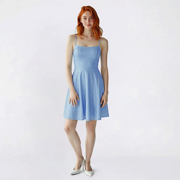 Juniors Emerald Sundae Royal Jewel Strappy Skater Dress