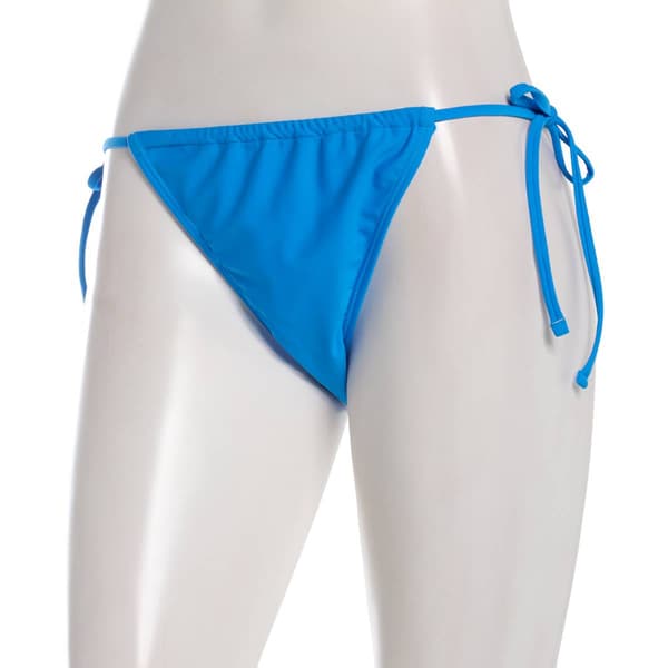 Juniors Cyn & Luca Solid Layla String Tie Swim Bottoms
