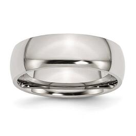 Mens Gentlemen's Classics&#40;tm&#41; Stainless Steel 7mm Polished Band