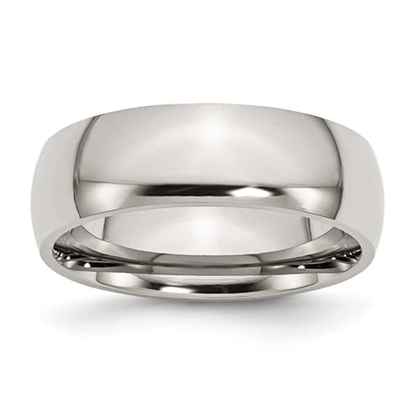 Mens Gentlemen's Classics(tm) Stainless Steel 7mm Polished Band - image 
